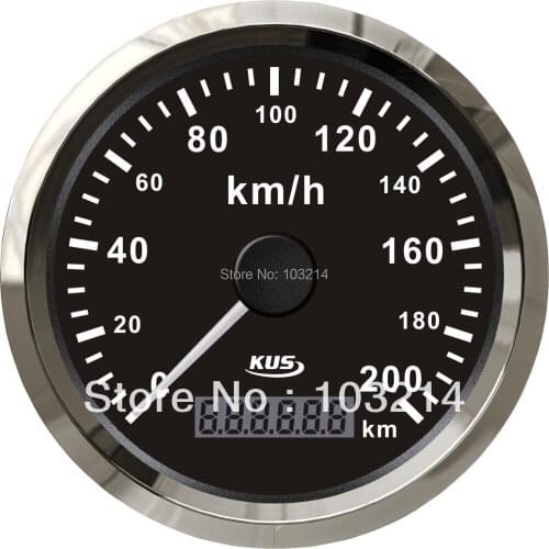 KUS High Quality 85mm GPS speedometer velometer 0-200km/h for car truck motorcycle tractor with backlight