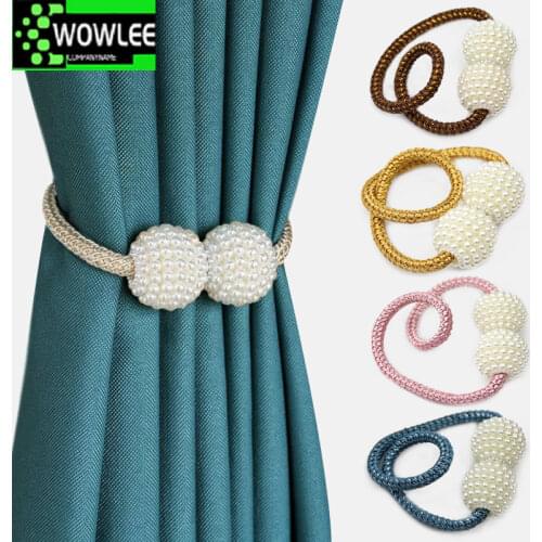 1x Pearl Magnetic Curtain Clip Curtain Holders Tieback Buckle Clips Hanging Ball Buckle Tie Back Curtain Accessories Home Decor
