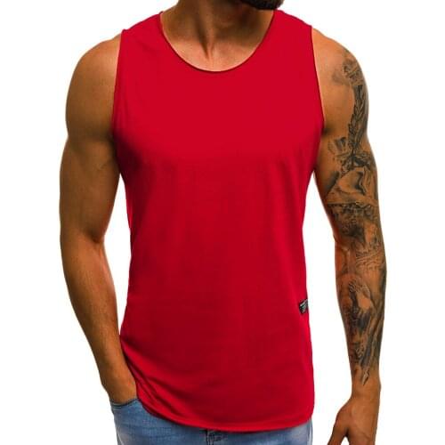 Personalized Workout Fitness Tank Tops Summer Men Sports Training Crew Neck Singlet Daily Outdoor Wearing Muscle Майка Мужская