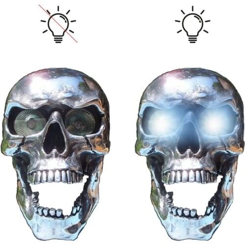 Motorcycle Skull Headlight Cool Modification Accessories Glowing LED Eyes Motorcycle Decorative Lights Long-lasting Light Bulb