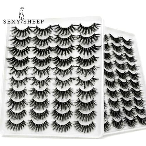 SEXYSHEEP 8/20 pairs 15-20mm natural 3D false eyelashes fake lashes makeup kit Mink Lashes extension mink eyelashes maquiagem