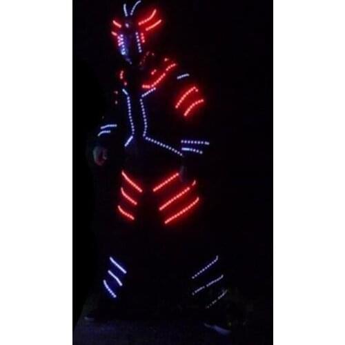 Newest Led Luminous Colorful Costume Stage Performance Props Ballroom Clothes For Party KTV DJ Show