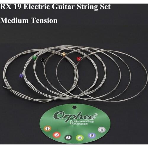 Orphee 6pcs Guitar String Set Nickel Alloy Medium Tension for Electric Guitar Acoustic Guitar Parts & Accessories