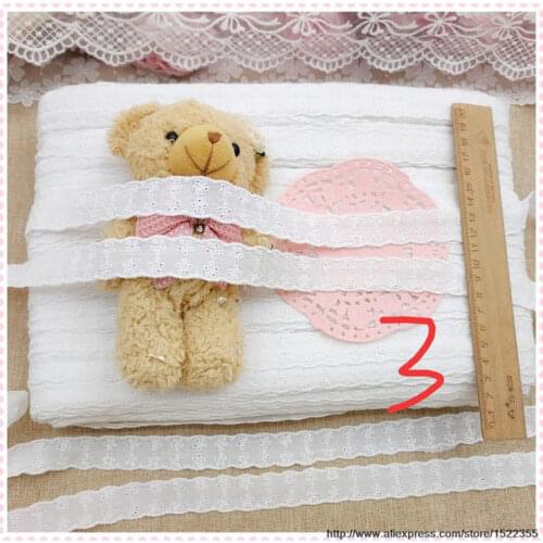 DIY handmade patchwork European retro cotton fabric lace Bleached white polyester cotton Embroidered lace 2CM