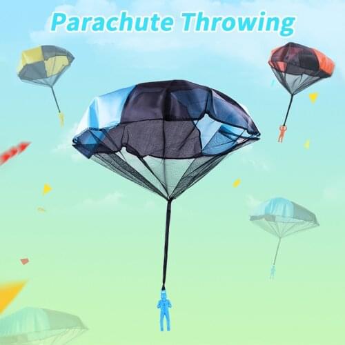 2pcs Hand Throw Soldier Parachute Toys Tangle Free Throwing Toy Kids Mini Soldier Parachute Fun Sports Educational Toy