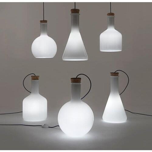 Modern White Wine Bottle Pendant Light Fashion Suspension Lamp Nordic Parlor restaurant cafe Store Home Pendant Lighting PA0081