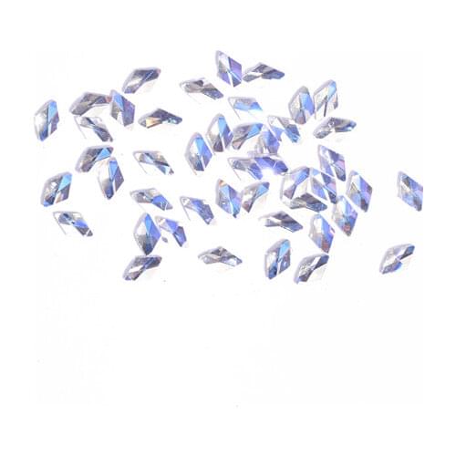 50pcs/bag Flat-Back Crystal 3D Nail Gem Rhinestone Diamond Water-drop Heart-Shape DIY Nail Art Crystal Tip Rhinestone Decoration