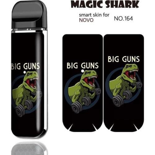 Magic Shark Dinosaur China Town Evil Case Sticker Wrap Skin Film for Smok Novo Kit Vape