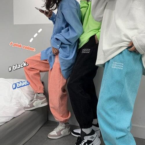High Waisted Sweatpants for Women 2021 Korean Fashion Trends Clothing Joggers Harem Pants Girls Colorful Hip Hop Pink Trousers