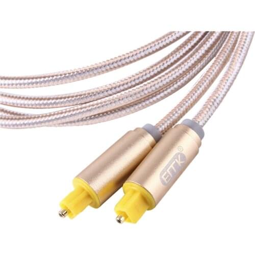 1M/1.5M/2M/3M/5M OD 4.0mm Digital Toslink Optical Cable Male to Male Optical Audio Cable Toslink SPDIF Cord for DVD CD TV Box