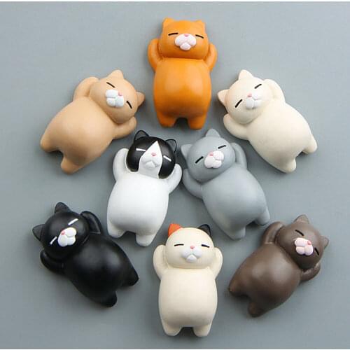 1PC Refrigerator Fat Cat Funny Cartoon Animals Cat Fridge Magnetic Sticker Refrigerator Holder Gift Home Decor Cute Magnets
