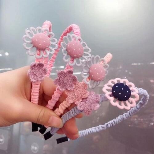 1PC Cartoon Rabbit Bowtie Cute Hairband Girl Kids Headband Headwear Cartoon Lace hair accessories Hair Hoop For Children