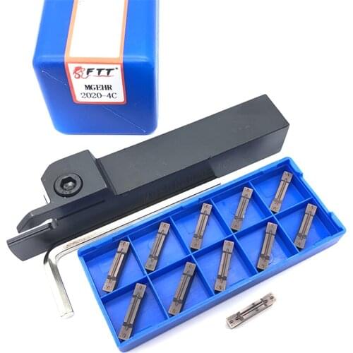 1pcs MGEHR2020 4 Turning Tool Holder + 11pcs MGMN400 M PC9030 Carbide Inserts CNC Turning Tools Lathe Parting and Grooving Tool
