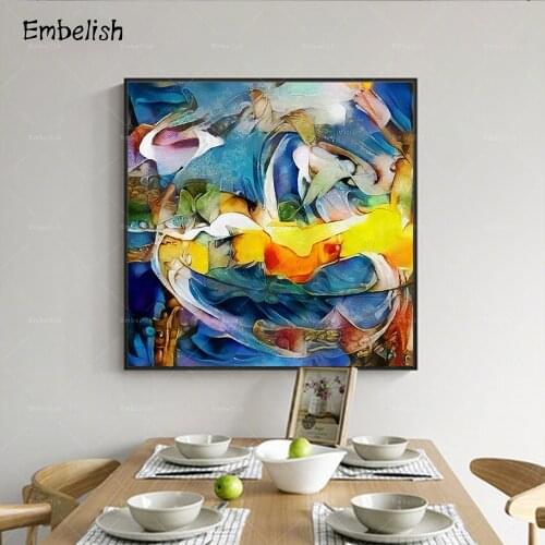 1 Pieces Modern Home Decor Abstract Famous Artworks By Kandinsky HD Spray On Canvas Oil Paintings For Living Room Wall Posters