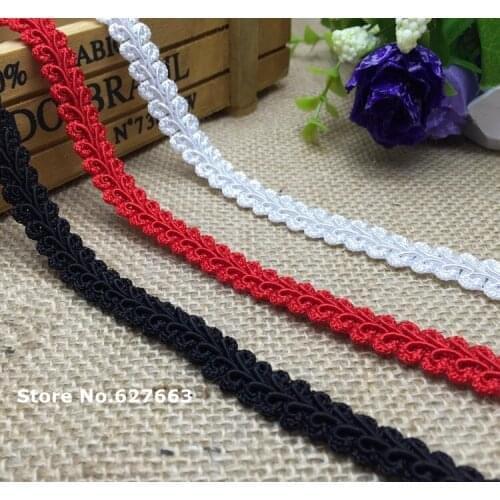10meters/lot 1.2cm DIY clothes accessories cheap Curve lace trim sewing lace centipede braided ribbon lace