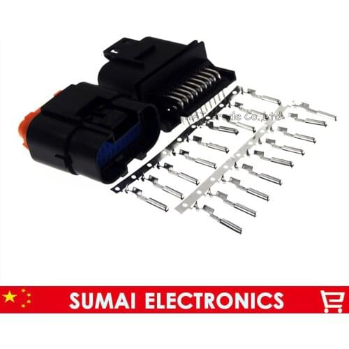 18 Pin Male&female car computer version connector,18Pin Ignition wiring harness plug for VW Audi BMW Toyota etc