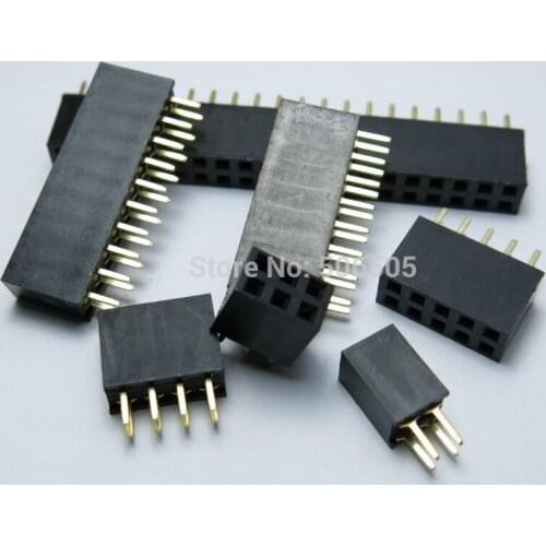 3Pins Double row line socket outlet Female 2.54 MM spacing ribbon cable socket 20pcs/lot
