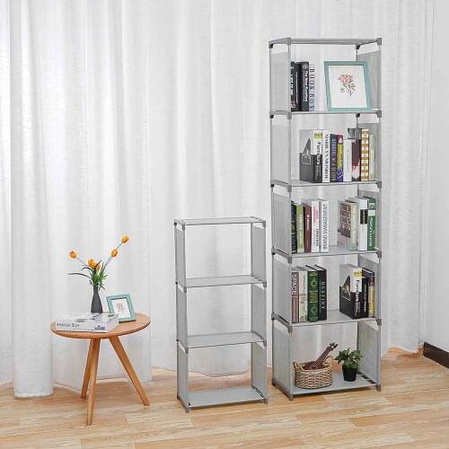 4/6 Tiers Cube Bookshelf Storage Shelves Standing Cabinet Display Rack Living Room Organizer Office Bookcase Home Furniture
