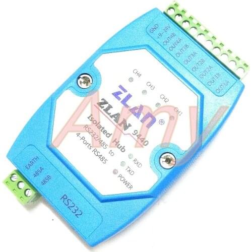 4 ports, 485 hubs, 485HUB RS485/232, 4 channels, 485485 serial ports, one point, four ZLAN9440