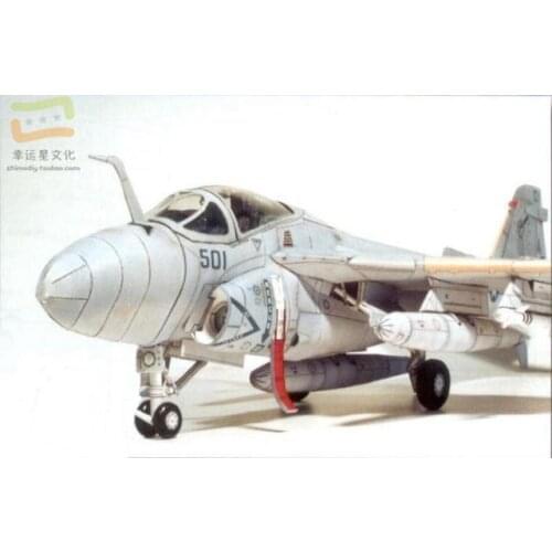 A6E Intruder Shipborne Attack Aircraft Military 3D Paper Model DIY Handmade Mold Decoration Toy
