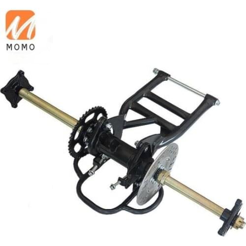 ATV GO KART KARTING DIY Suspension Brake Disc Rotor Sprocket 81CM Rear Axle With Swing Arm Fork