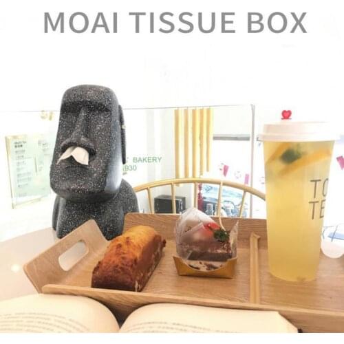 Tissue Box Cover Easter Island Tissue Box Holder Weird Toilet Paper Holder Funny Tissue Box Cover Adorable Moai Shaped Organizer