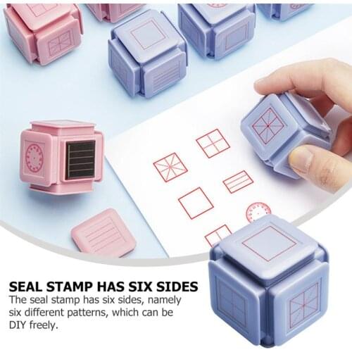 Kids Educational Stamper Six-side Seal Stamp Early Education Seal Stamp