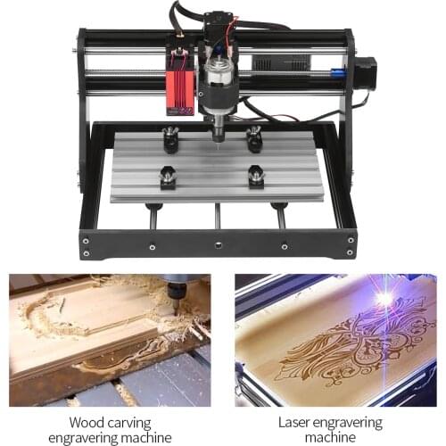 CNC 3018 Pro Router Kit GRBL Control 3 Axis with with Offline Controller 40W Laser Module Plastic Acrylic PCB PVC Wood Engraver
