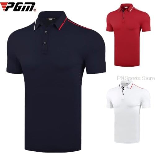 Golf T-Shirt Mens Golf Wear Short Sleeved Tops Man Breathable Sports Quick Dry Clothing Male Leisure Soft Polo Shirts M-XXL