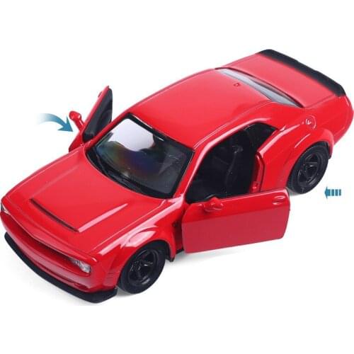 Best selling 1:36 Dodge Challenger alloy car model,childrens simulation metal die-casting door pull back model,free shipping