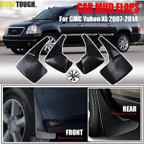 Set Molded Mud Flaps For GMC Yukon XL 2007 - 2014 Splash Guards Mudguards Mudflaps 2008 2009 2010 2011 2012 2013 Front Rear