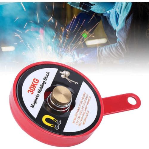 Magnet Welding Block Magnetic Grounding Block Magnet Positioner Clamp Red Alloy Steel 30kg Suction Welding Tool