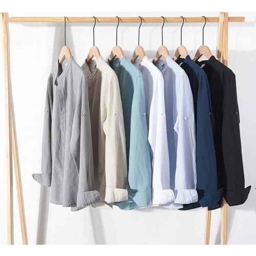 911 Autumn New Men Shirts Premium Linen Cotton Casual Breathable Comfortable Daily Handsome Fashion Slim Fit Long Sleeve Tops