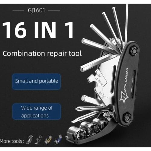 ROCKBROS 16 in 1 Multifunction Bicycle Repair Tools Kit Hex Spoke Cycling Screwdriver Tools MTB Mountain Bike Tools Accessories