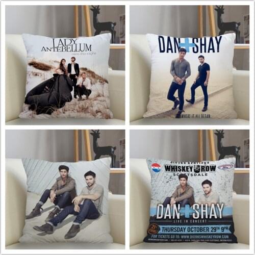 Musife Custom Dan + Shay Pillowcase Sofa Decorative Cushion Cover Pillowcase Home Decor Drop Shipping Wholesale