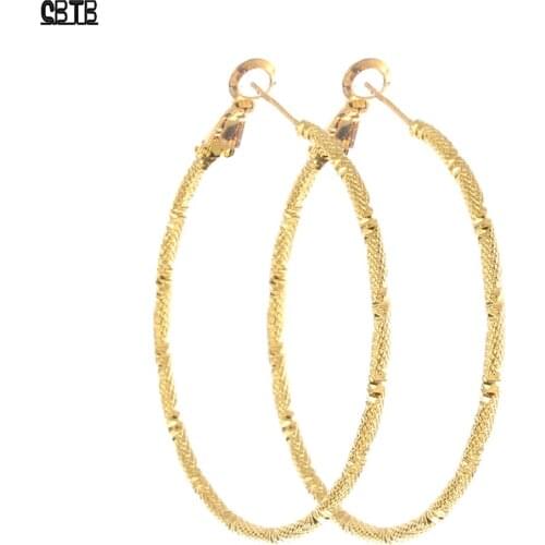 New Big Circle Fashion Female Charm Exquisite Earrings High-end Jewelry Simple Atmosphere Wedding Banquet Holiday Gift