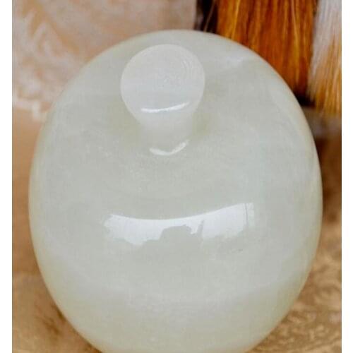 Afghan white jade carving office home ornaments exquisite DIY handmade