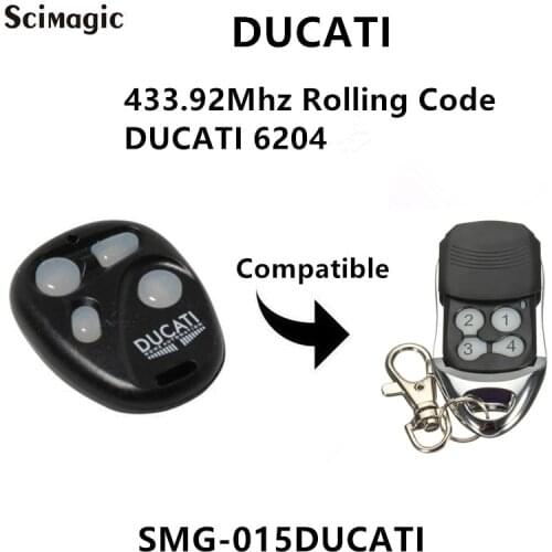 DUCATI 6204 remote control 433.92mhz rolling code garage command gate control Ducati Handheld transmitter key fob
