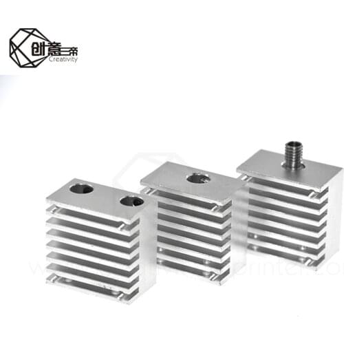 Single Head Radiator Hot End E3D Aluminium Alloy Long Distance for 1.75mm All-metal Single Head Extrusion Use for 3D Printer