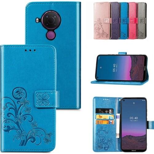 Luxury Fashion Solid Color Leather Phone Case For Nokia 5.4 5.3 3.4 2.4 1.3 Ultra Thin With Wallet Card Slot Bracket Cases Cover