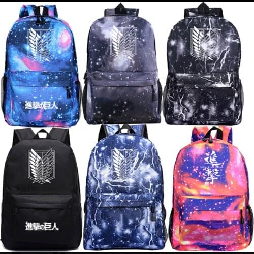 Mochila Attack on Titan Backpack New School Book Bags Boys Girls School Shoulder Bags Teenagers Daily Use Bags