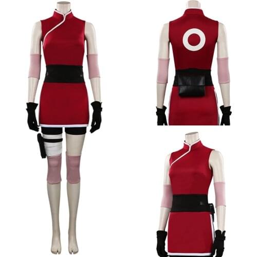 Haruno Sakura Cosplay Costume Outfits Halloween Carnival Suit