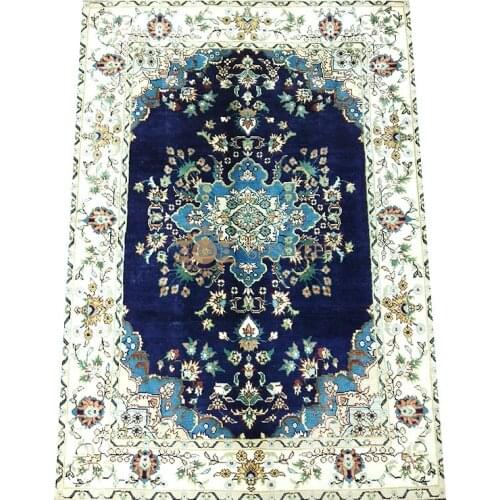 Seeykeep™ 2x3ft Rectangle Pure Silk Handknotted Oriental Traditional Persian Rug-SK3036113