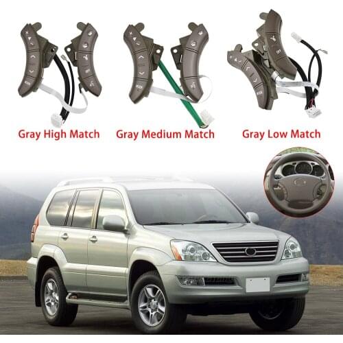 Gray Steering Wheel Control Switch 84247-58010-C0 84247-58010-E0 For Toyota Highlander Land Cruiser Camry Tundra Lexus GX4