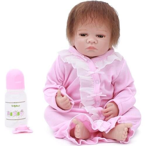 Silicone reborn baby girl dolls 20"50cm fashion bebes reborn menina bonecas soft cotton body real alive baby bonecas reborn