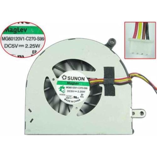 SUNON MG60120V1-C270-S99 DC 5V 2.5W 4-Wire Server Laptop Fan