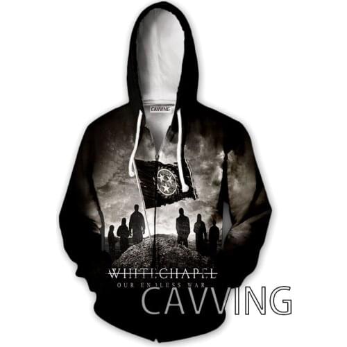 CAVVING 3D Print Whitechapel Band Zipper Hoodies Zip Up Hooded Sweatshirt Harajuku Hoodie Sweatshirts for Men/women