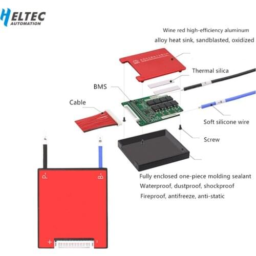 Waterproof 7S 15A 25A 35A 45A 60A 24V Lithium Battery Protection Board BMS Electric Charge Li Lipo NiCoMn ion Cells with balance