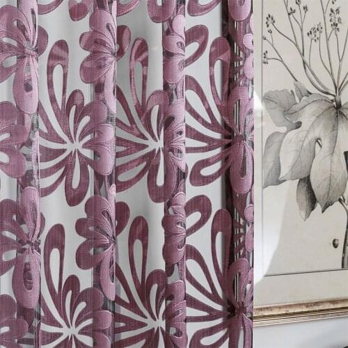 YokiSTG Geometric Flower Sheer Curtain for Living Room the Bedroom Kitchen Blinds Modern Window Treatments Draperies Home Decor