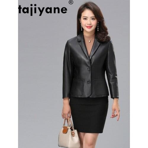 Tajiyane Spring Autumn Women Jackets Sheepskin Short Coat Real Genuine Leather Jacket Women Coats Plus Size 4xl 6LOU177 WPY330